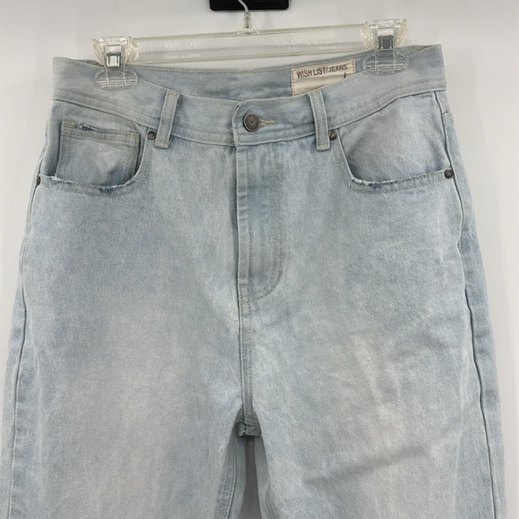𝅺Wishlist  Bernice High Rise Distressed Hem Straight Leg Jeans-Size Large - Picture 5 of 7